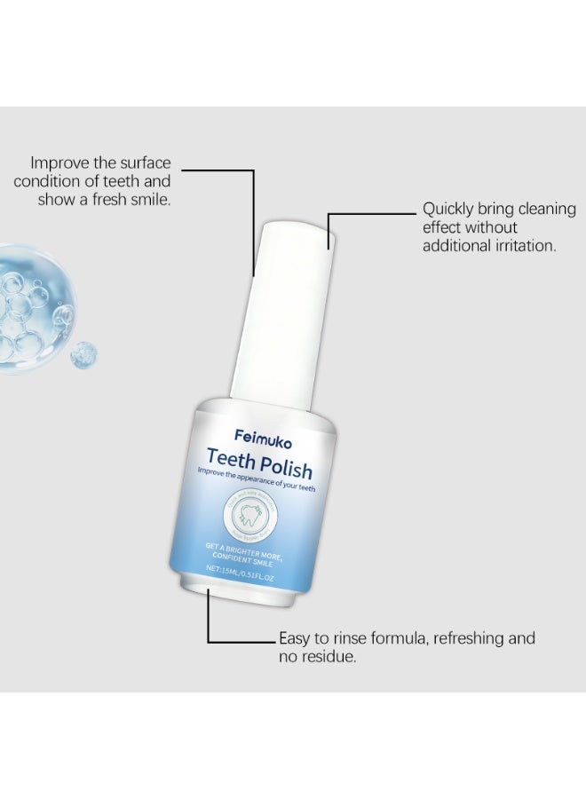 Feimuko 2-PACKS Teeth Polish Care Products |  Improve the Appearance of Your Teeth,Get a Brighter More Confident Smile 15ml*2 - Image 5